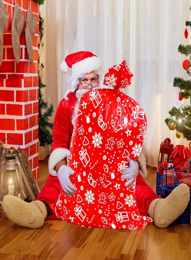 سي أتش هايتشنغ أكياس هدايا عيد الميلاد الكبيرة جدًا من CH HAICHENG، قطعة واحدة، 56 بوصة × 36 بوصة، أكياس هدايا جامبو كبيرة قابلة لإعادة الاستخدام مع بطاقة هدية ورباط لتغليف الهدايا الكبيرة - Image 5